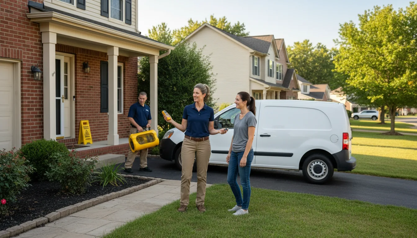 Residential water damage restoration in Riverside, TX
